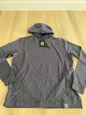 New Footjoy Lightweight Hoody Size Medium Heather Navy NWT